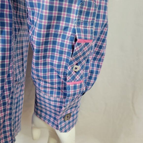 Jeremy Argyle NYC Blue and Pink Plaid‎ Button Down Long Sleeve Shirt Size XXL - Picture 6 of 8